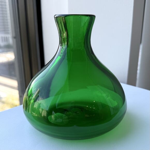 Vintage Indiana Handcraft Glass 6533 Decanter Emerald Green 5” NO Stopper - Picture 1 of 7